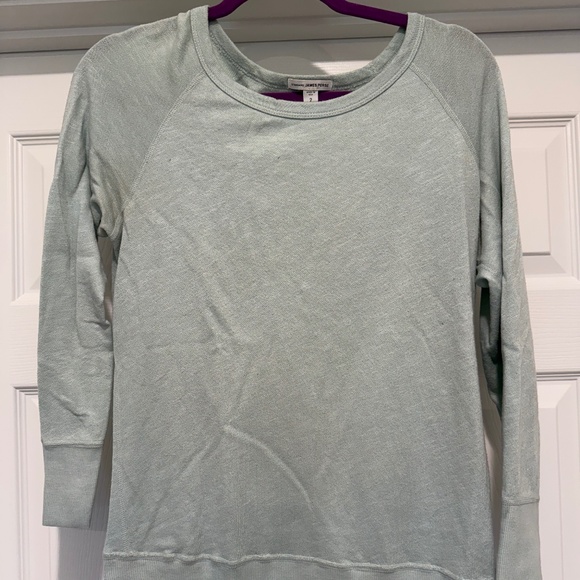 JAMES PERSE Crewneck Long Sleeve Sweatshirt - Sea-foam Green - Light Weight - Picture 1 of 7
